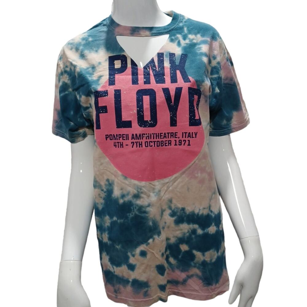 NWOT PINK FLOYD BAND TEE TIE-DYE CHOKER TEE SIZE SMALL